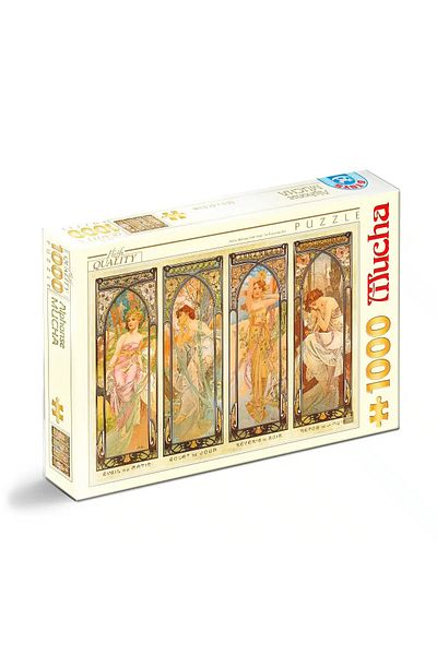 D-Toys Alphonse Mucha Puzzle - Adult Puzzle 1000 Pieces - The Time of the Day/Orele zilei