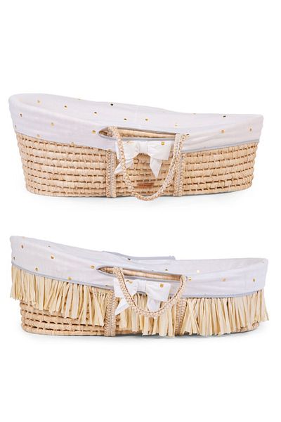 CHILDHOME Moses Basket Cover, Polka Dot Jersey