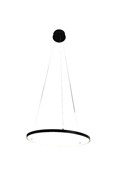 qwell Modern Black Chandelier - Yellow Light 15W 40cm