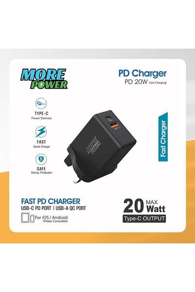 leon Mor Power Home Charger 20W PD and USB Ports