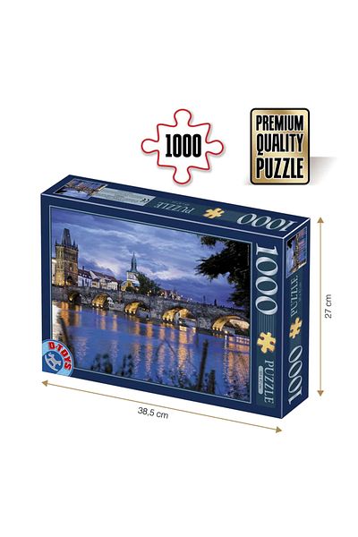 D-Toys Puzzle Prague - Adult Puzzle 1000 Pieces - Night Landscapes