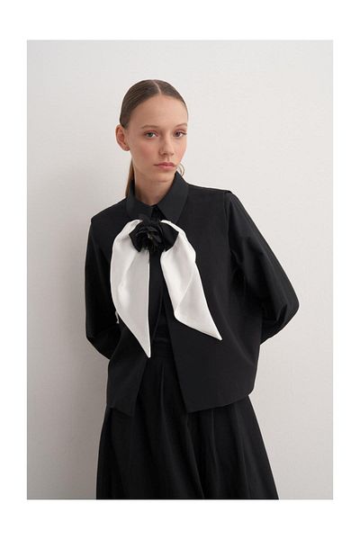FUSHYA Rose Detailed Balloon Skirt Double Set
