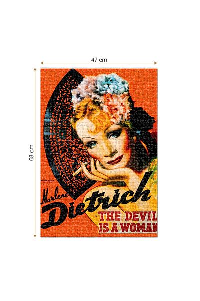 D-Toys Puzzle Marlene Dietrich, The Devil is a Woman - Puzzle adulți 1000 piese - Vintage Posters