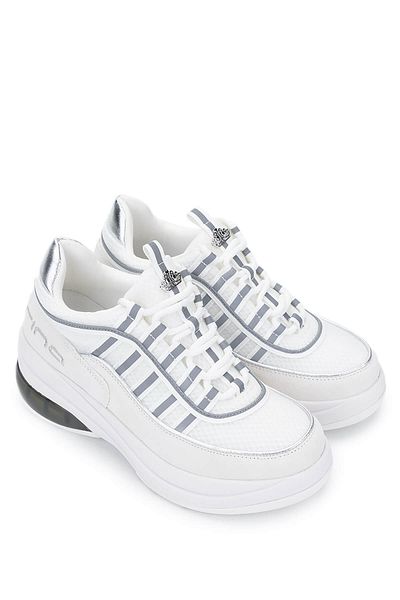 Fornarina Women's Leather & Textile White Sneakers & Sports Shoes