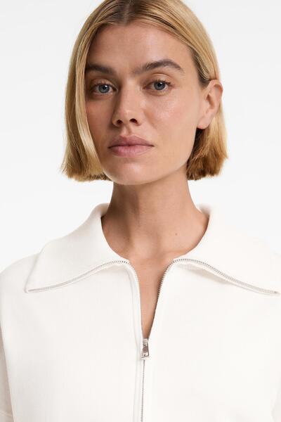 Oysho Knit jacket with high collar