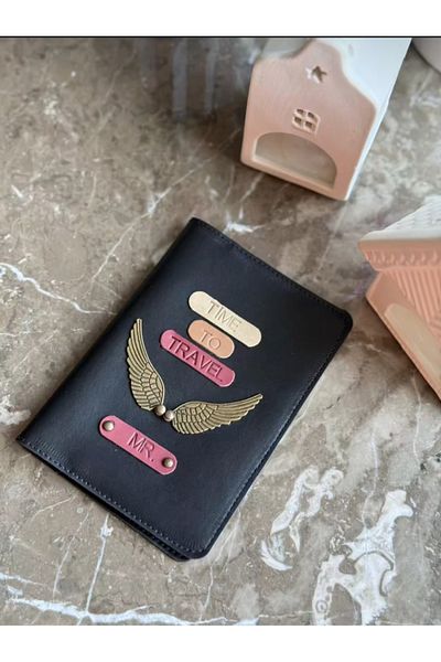 Seda Home Art We Write the Name) Specially Designed Angel Leather Passport Case Passport Holder Travel Wallet