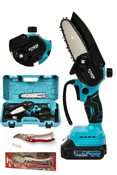 POWER BLACK OTOMATİK YAĞLAMALI 2 BATARYALI 1 MAKAS 2 PALA HEDİYELİ TESTERE