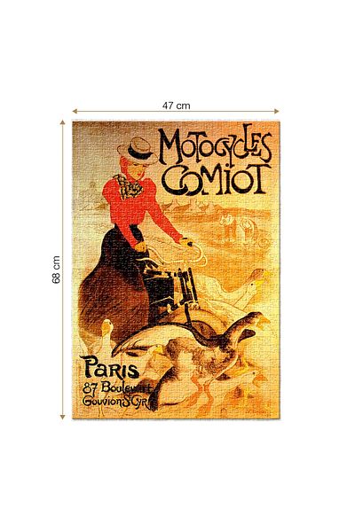 D-Toys Puzzle Motocycles Comiot - Adult Puzzle 1000 Pieces - Vintage Posters