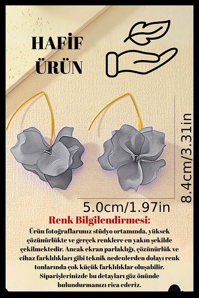 MAZEN Colorful Flower Model Long Earrings |   Pink |   Summer Elegant Design |   Women's Jewelry Accessory