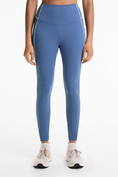 Oysho Comfortlux high rise piping 65cm ankle-length leggings