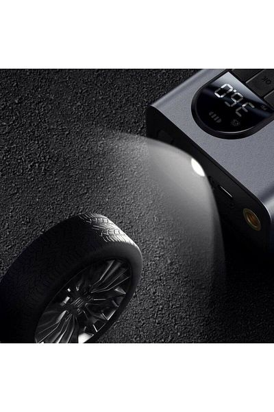 Baseus Compresor Auto Digital Wireless, Cu Acumulator Reîncărcabil, , Mini, Gri - Delistat