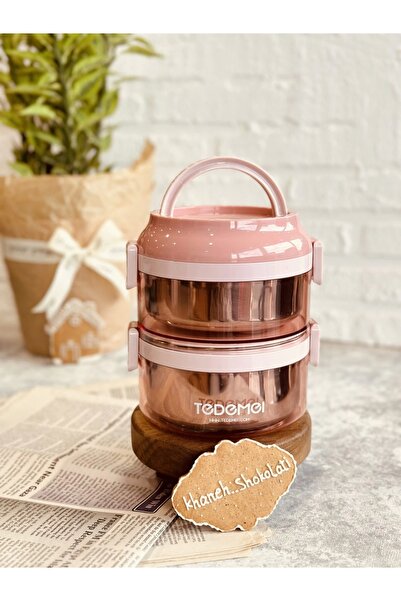 Evistro 2 Layer Stainless Steel Leakproof Storage Container Nutrition Contain...