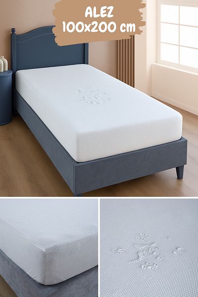 Serstil Saltea elastică de o singură persoană 100x200 – Protector de sală rezistent la apă, rezistent la pete, cu textura moale
