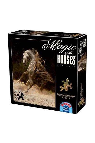 D-Toys Magic of the Horses Puzzle - Grey Horse - Special 239 piece puzzle in the shape of horses