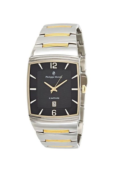 Philippe Moraly Men's Stainless Steel Analog Wrist Watch M1323CB - 31 mm