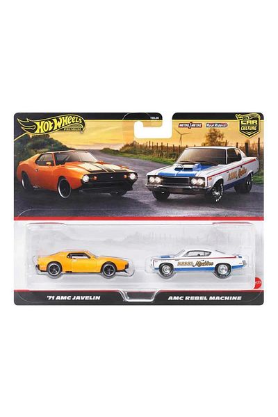 TOYFEST 1:64 هوت ويلز بريميوم كار كلتشر 2'لي 71 أمك جافلين وأمك ريبيل ماشين