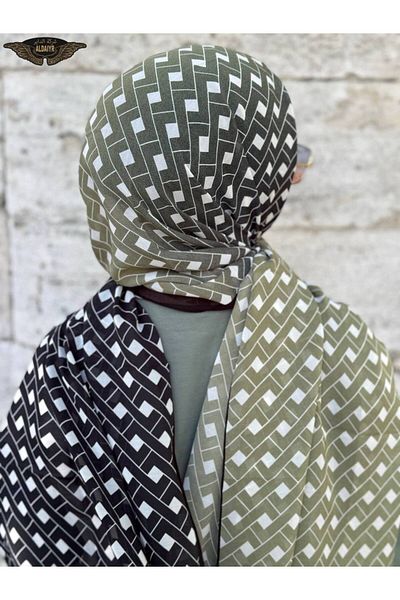 ALDAİR Shawl Chiffon Pattern Double Color
