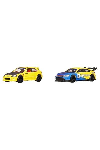 TOYFEST 1:64 HotWheels Premium Car Culture 2-Pack 99 هوندا سيفيك Type R و هوندا سيفيك Type R