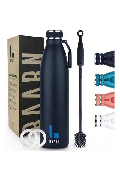 BAABN Termos Izolant cu Perete Dublu BAABN, 1000ml pentru Camping, Drumeții, Fitness, Sticla de apa