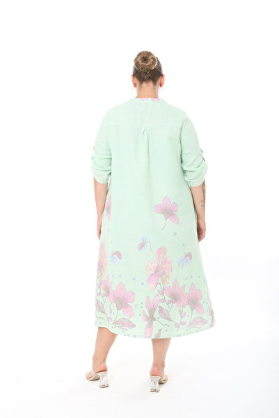 XL Modam Women's Woven Viscosa Printed Plus Size Dress