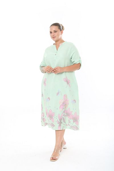 XL Modam Women's Woven Viscosa Printed Plus Size Dress