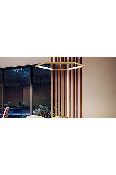 qwell Modern golden chandelier, 60 cm diameter