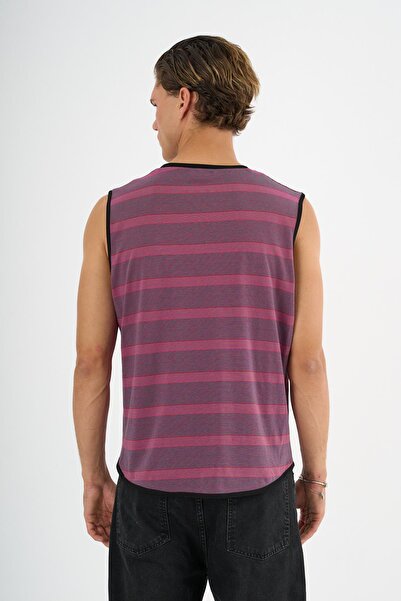 ALEXANDERGARDI Αμάνικο μπλουζάκι με ριγέ λαιμόκοψη