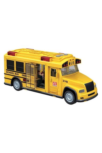 divendi-ro Autobuz școlar, cu lumini și sunet, cu indicator STOP, 33x12,5x17cm, galben