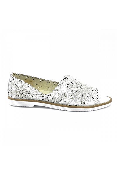 ZAZAMAG Women's casual shoes made of natural leather Romara, white