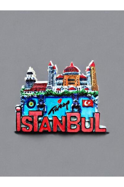 Mundy İstanbul Temalı Kabartmalı Polyester Magnet 8cm X 7cm