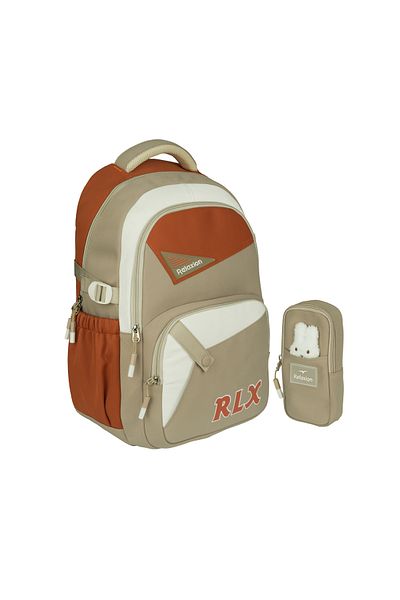 Relaxion New Season Beige-Tan Premium School Backpack with Pen Holder 1510