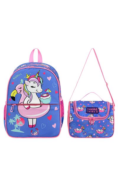 Çanta Trend Rucsac pentru grădiniță și cutie de prânz termică cu licență Waddell Blue Unicorn