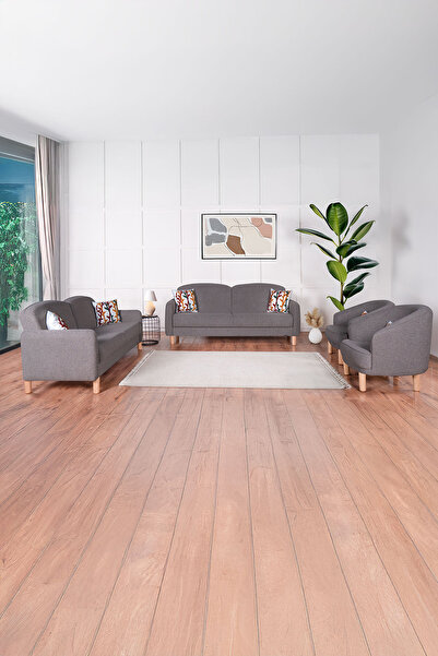 Kilim Mobilya Bohem's Yüksek Ayaklı Koltuk Takımı 3 3 1 1 Gri