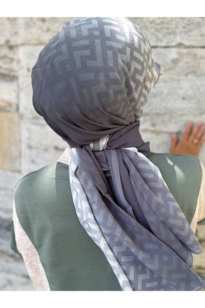 ALDAİR Shawl Chiffon Pattern Double Color
