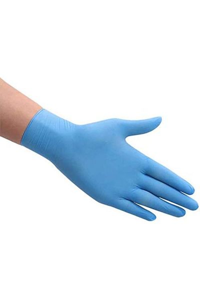 Corona Disposable Vinyl Gloves - Set of 100, Medium (Blue)