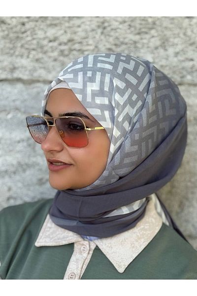 ALDAİR Shawl Chiffon Pattern Double Color