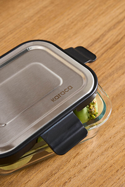 Karaca Vera 5-Piece Glass Storage Container with Metal Lid