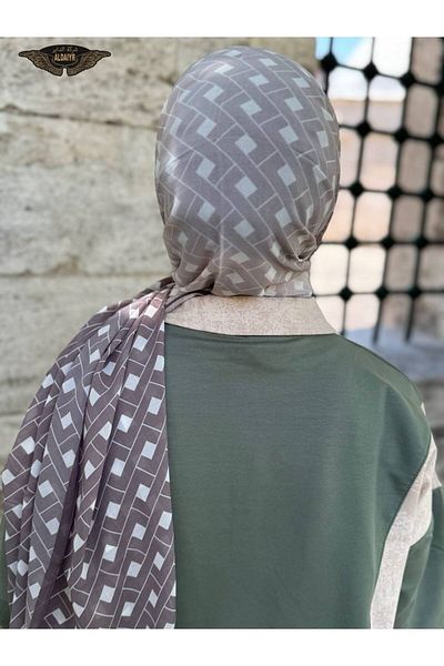 ALDAİR Shawl Chiffon Pattern Double Color