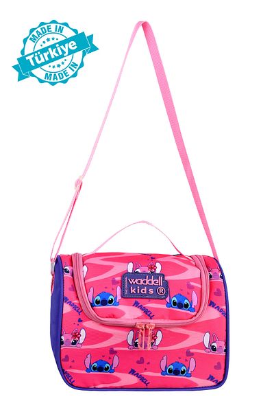 Çanta Trend Waddell Licensed Fuchsia-Purple Stiç Themed Thermal-Heat Insulated School Thermal Lunch Bag