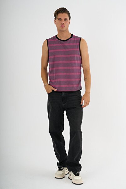 ALEXANDERGARDI Αμάνικο μπλουζάκι με ριγέ λαιμόκοψη