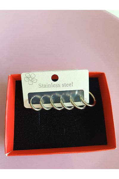 Kudi Two Models of Hoop Earrings 6 Pairs