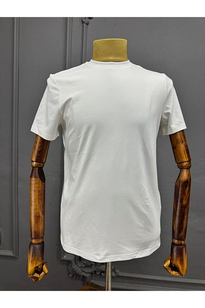 ALTINYILDIZ CLASSICS 360 Degree Flexible Crew Neck Rayon Fabric White Tshirt