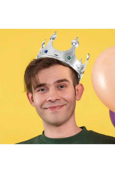Parti Dükkanım Kral Tacı Gümüş Renkli