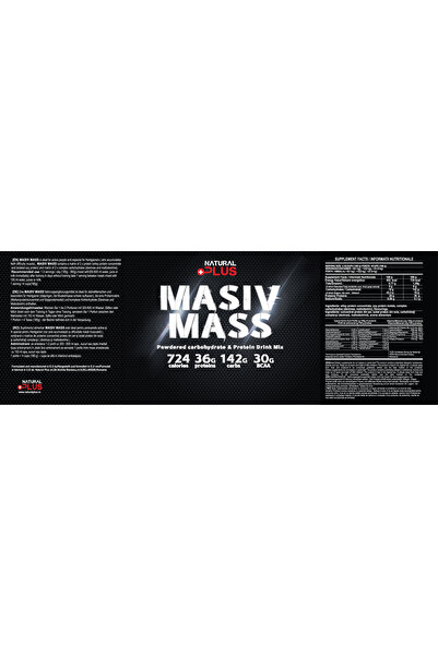 Natural Plus Masiv Mass 2kg, aroma ciocolata-Mass Gainer