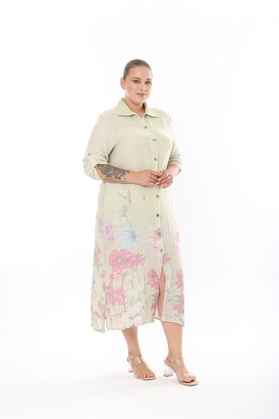XL Modam Women's Woven Viscosa Printed Plus Size Dress