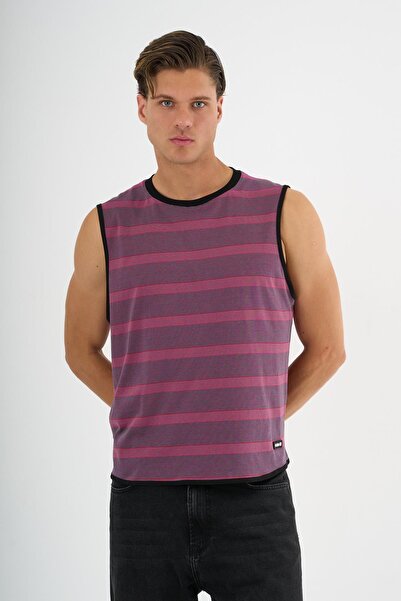 ALEXANDERGARDI Αμάνικο μπλουζάκι με ριγέ λαιμόκοψη