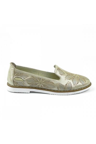 ZAZAMAG Women's casual shoes made of natural leather Vilovela, gold
