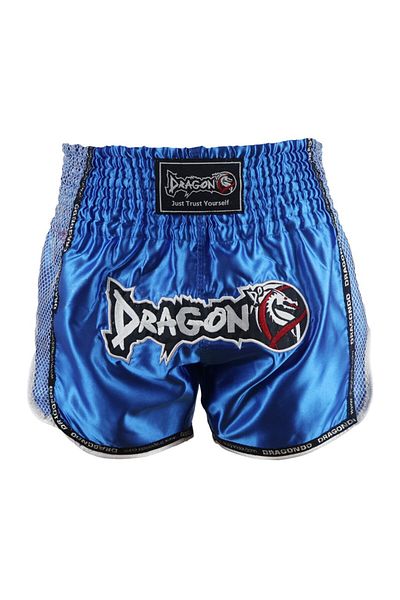 Dragondo Mt3076 Shiny Muay Thai Blue Kick Boxing Shorts