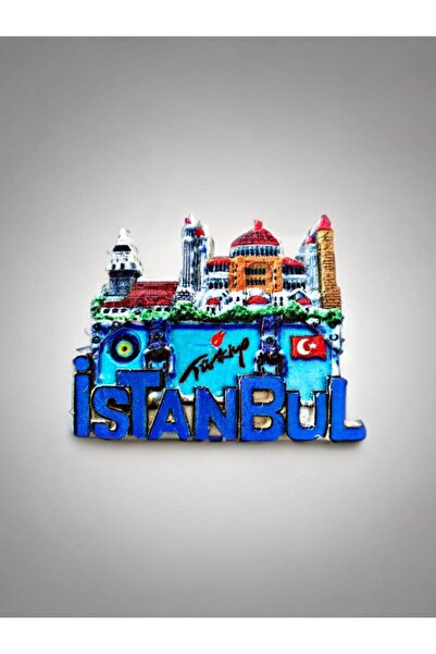 Mundy İstanbul Temalı Kabartmalı Polyester Magnet 8cm X 7cm