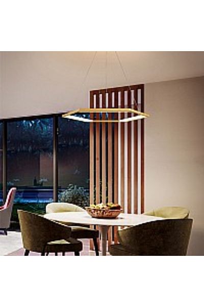 qwell Modern golden chandelier, 60 cm diameter